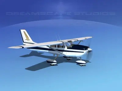 Cessna 172 Skyhawk 1967 V12 3D model
