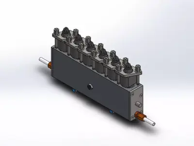 Caixa Dosagem Injetores Hartridge Injector Dosage Box 3D model