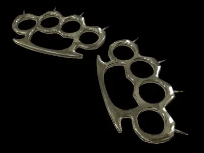 Spiked Brass Knuckles Low-poly 3D model