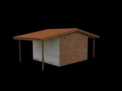 Old Country House - Farm House - Forest House 1 Low-poly 3D model