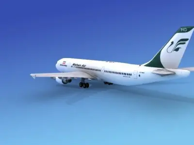 Airbus A-300 Mahan Air 3D model