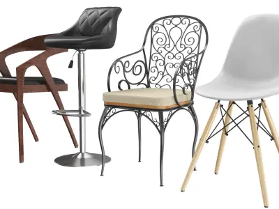 Four Café Chair 3D model