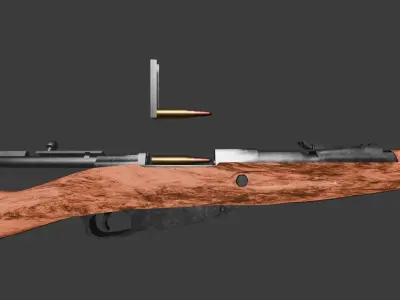 WW2 Mosin Nagant - Game Ready Free low-poly 3D model