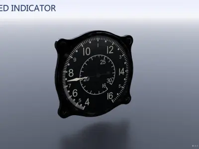 WW2 IMPERIAL JAPANESE FLIGHT INSTRUMENTS - ASSET PACK Low-poly 3D model