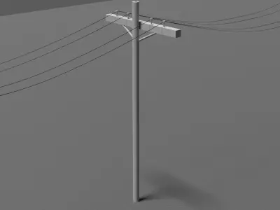 Utility poles Free 3D model