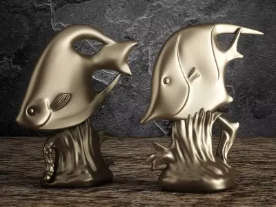 go-fish suviner Low-poly 3D model