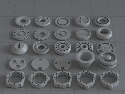 Industrial Kitbash Part 03 - Subdiv Ready 3D model