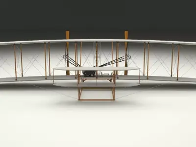 Animated Wright Flyer 1903 3D model
