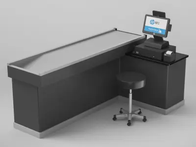 Cash Counter 3D model