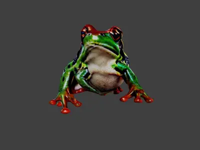 Frog Animal Low-poly 3D model