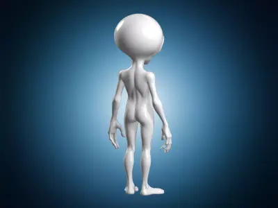 Standing Alien 3D Print Model 3D print model