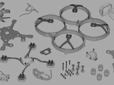 FPV drone 3D model