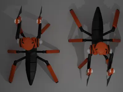 Mantis Robot Low-poly 3D model