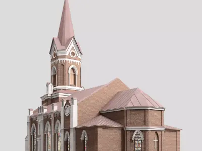 Cathedral church 3D model