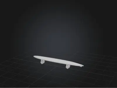 Surfboard Low-poly 3D model