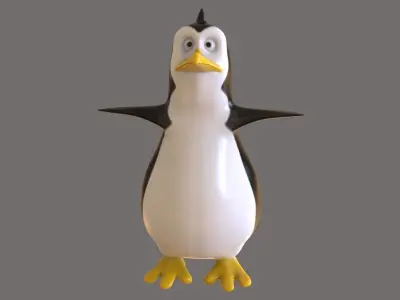 Penguin Toon Low-poly 3D model