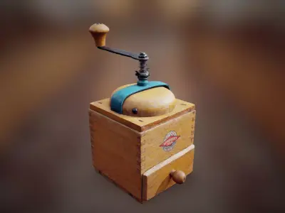 Old Coffee Grinder 3D Scan PBR Low-poly 3D model