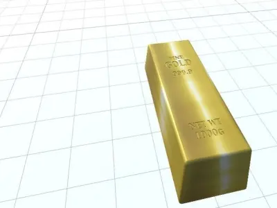 Premium Gold Bar Low-poly 3D model