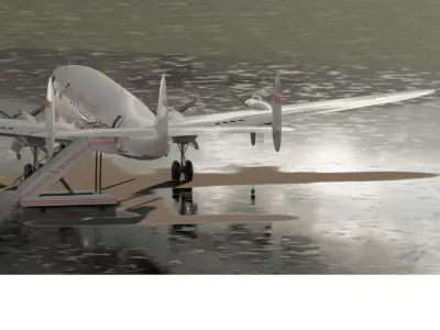 Lockheed L-1049 Super Constellation 1950s 3D model