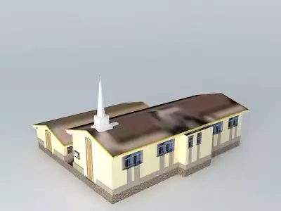 LDS. Mormon meeting center, Hidalgo del Parral, Chihuahua, Me... Free 3D model