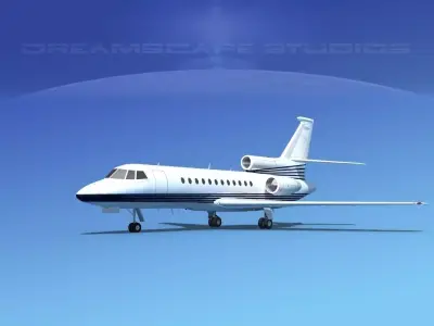 Dassault Falcon 900 V08 3D model