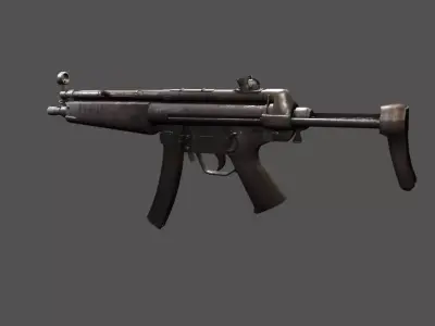 MP5 gun game ready Free low-poly 3D model