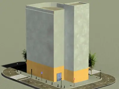 Building modern office 3D model