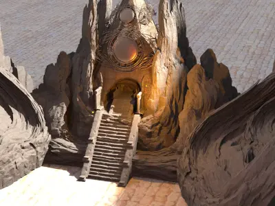 Great Mirror eclipse Tomb of pharoahs 3D model