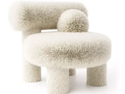 Noom Low Chair CS1 Fluffy Edition Free 3D model
