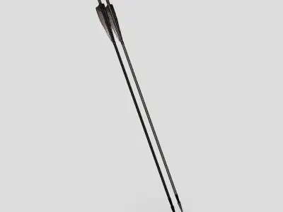 Wooden Arrow 6 Low-poly 3D model