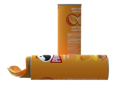 pringles cheddar cheese Low-poly 3D model