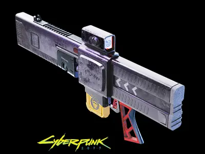 EMP Assault Rifle Low-poly 3D model