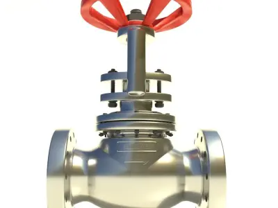 Realistic Globe Valve 3D model