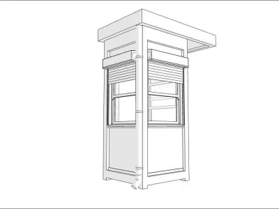 container guard booth 125cm x 125cm  3D model