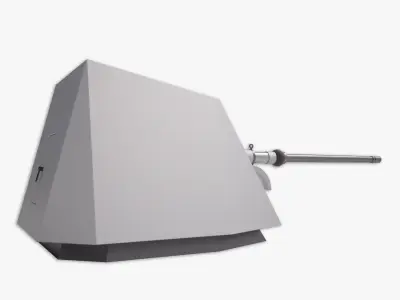 76MM OTO Melara super rapid stealth 3D model