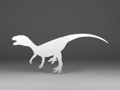 Dinosaur silhouette 3D print model