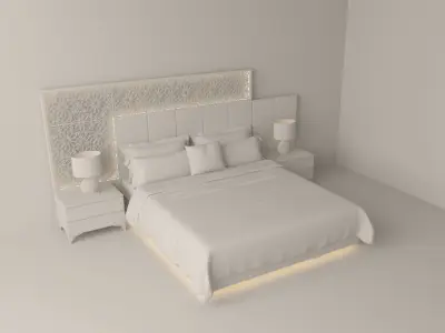 Modern Islamic Bed Free 3D model