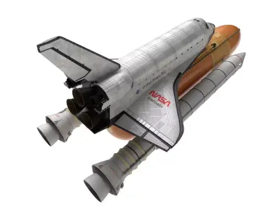 Space Shuttle Nasa shuttle  rocket International SpaceStation 3D model