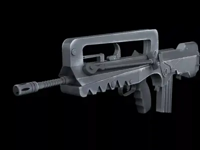 famas  gun Low-poly 3D model