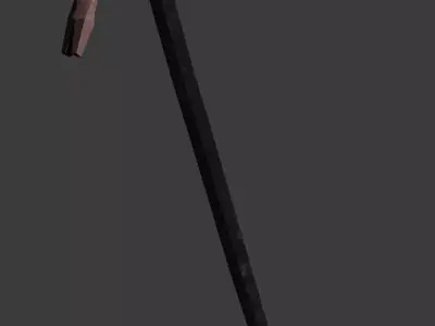 Rusty Crowbar Low-poly 3D model
