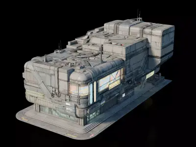 Cyberpunk Building 10 3D model