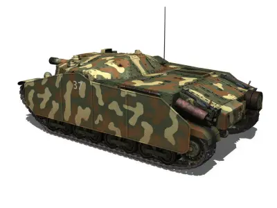 43M Zrinyi II - Hungarian Assault Gun - 3rd Battery 37 3D model