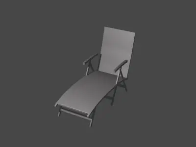 Hammock folding chair 3D model