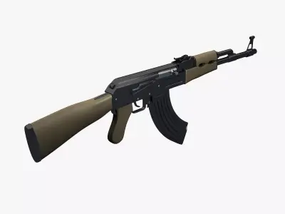 Realistic AK47 Assault Rifle 3D model