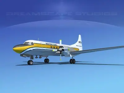 Convair CV-580 Western Tours 3D model
