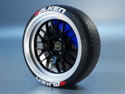 Volk Racing 21A Wheel Low-poly 3D model