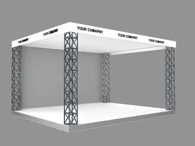 Truss display for car Low-poly 3D model