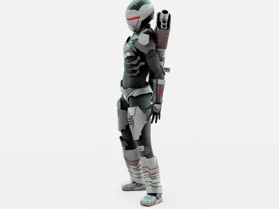 TROOPER X-3 Rigged for Unreal Engine - Unity - MIXAMO 3D model