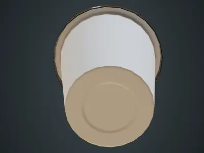 Paper Coffee Cup 1A Low-poly 3D model