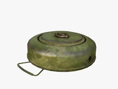Land Mine M12 Low-poly 3D model